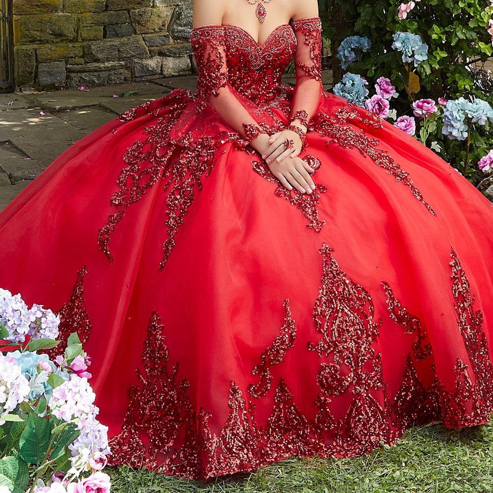 Morilee Madeline Gardner Red Ball Grown Style 89255